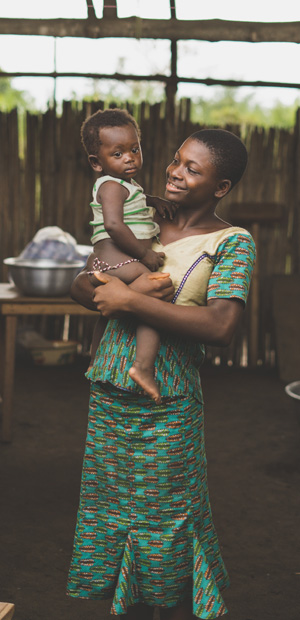 Woman with child